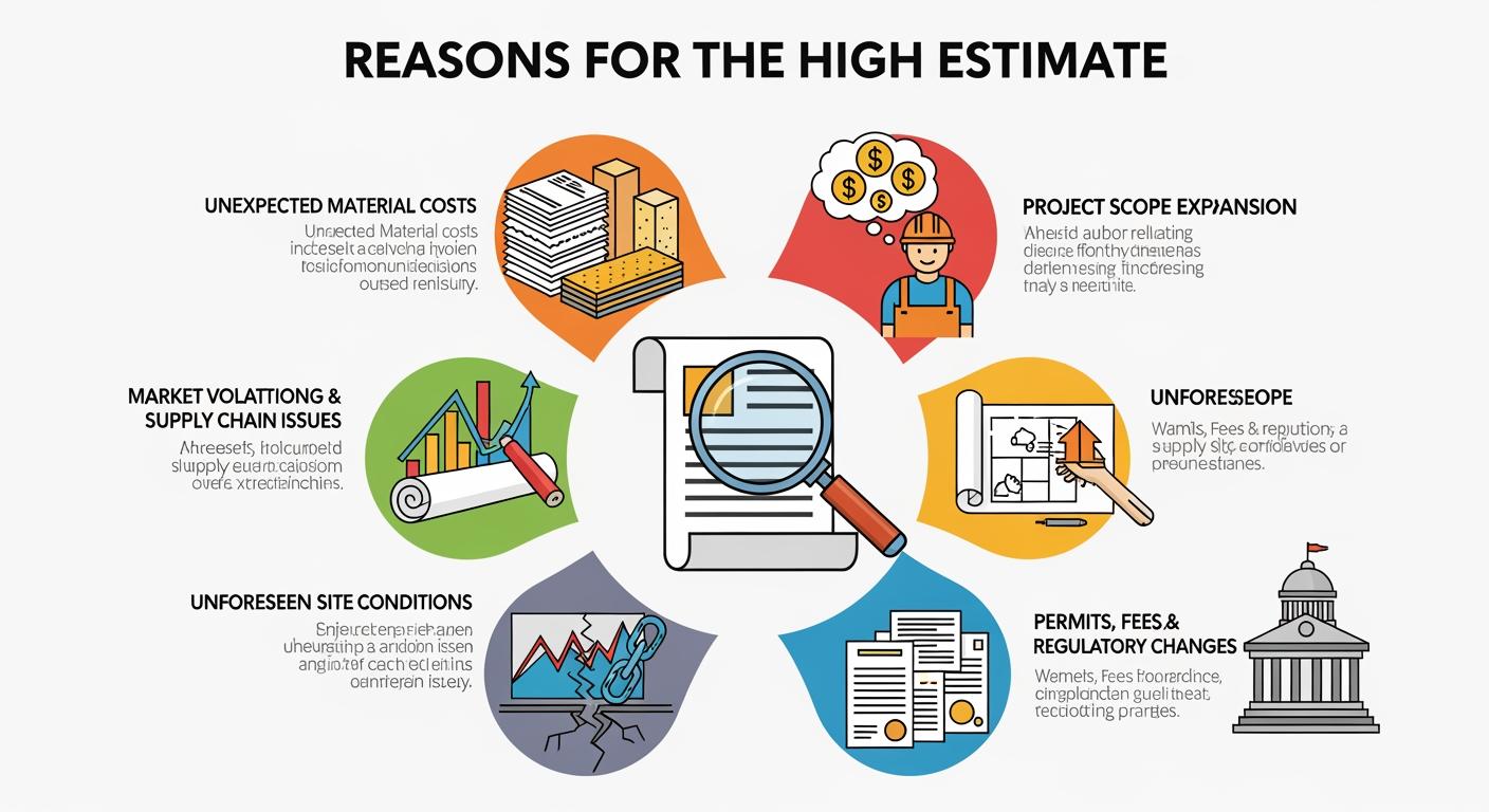 見積もりが高い理由を項目別に分析する